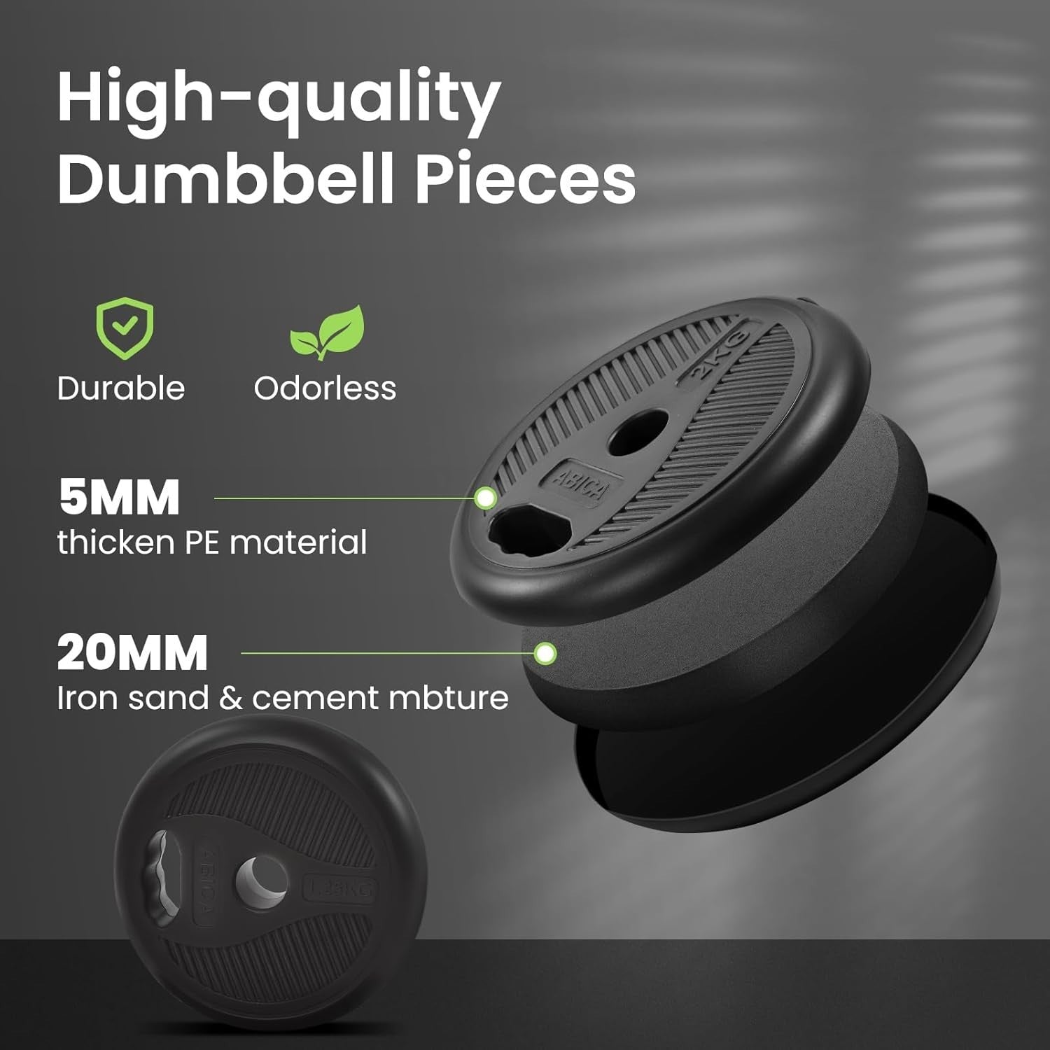 20kg Adjustable Dumbbell Set Home Gym Weights Barbell Kettlebell Push Up Kit