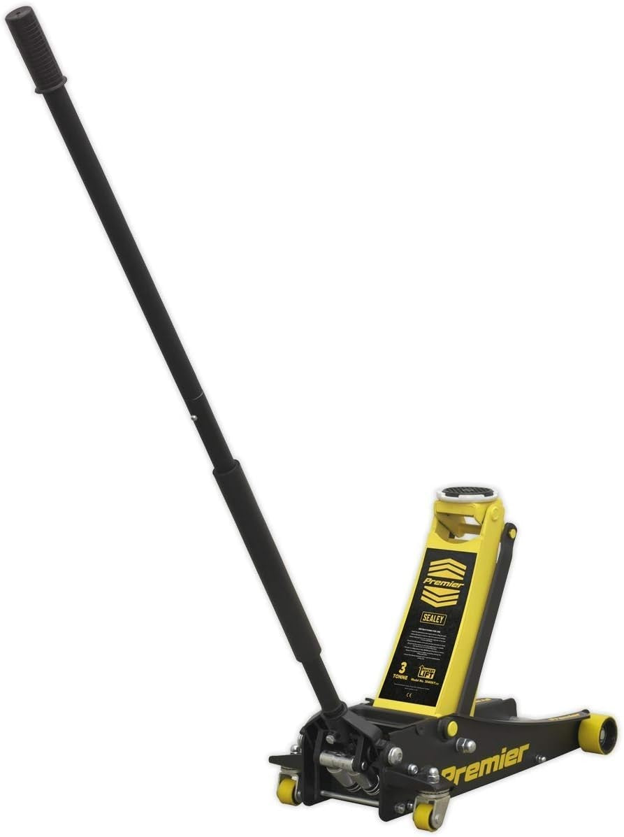 3 Ton Low Profile Trolley Jack Rocket Lift Heavy Duty Car Jack 100–533mm Yellow