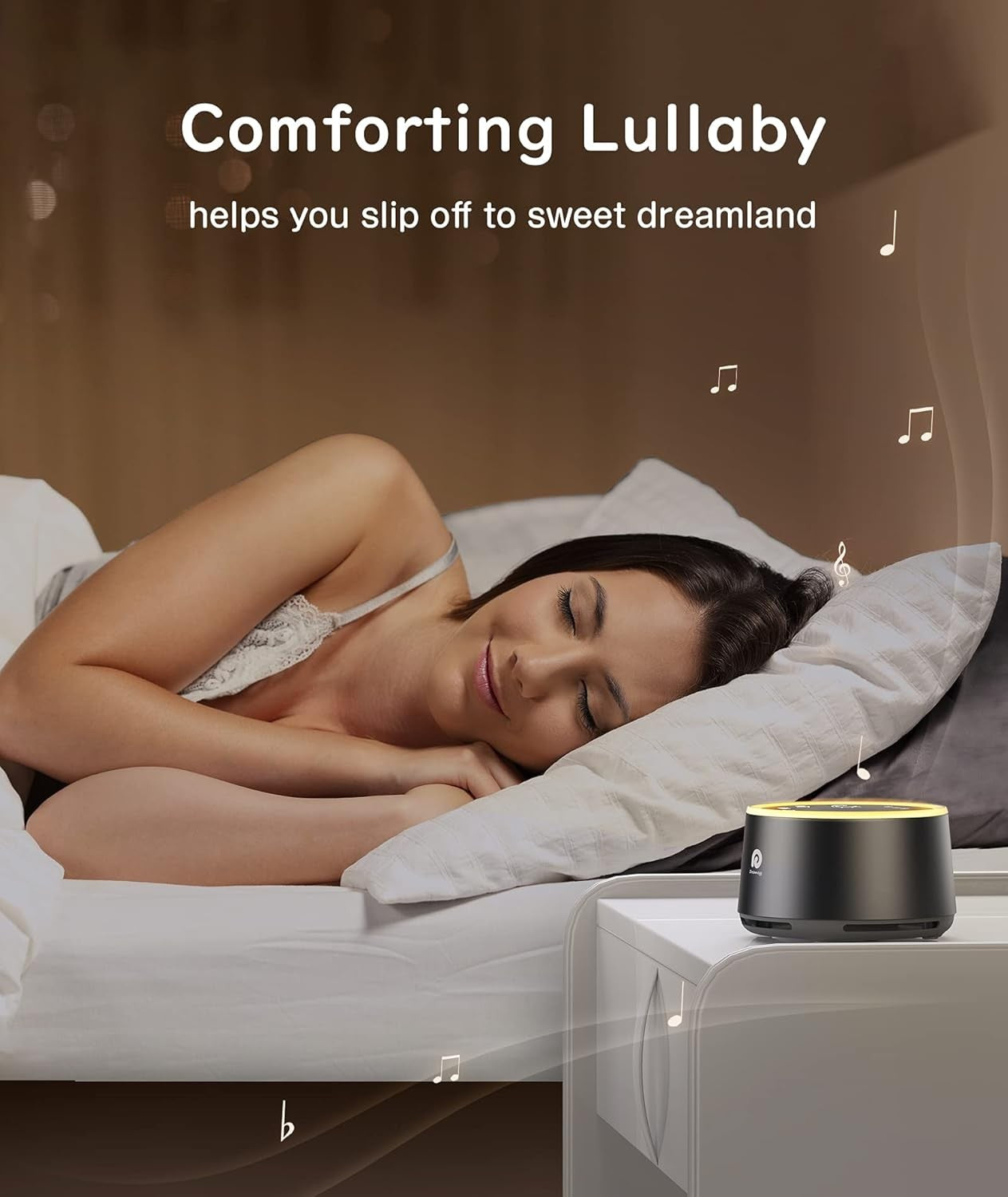White Noise Machine Sleep Sound Therapy Night Light for Baby Adult