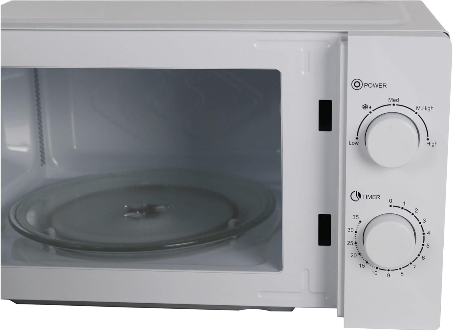 20L Microwave Oven 700W White 5 Power Levels Quick Defrost