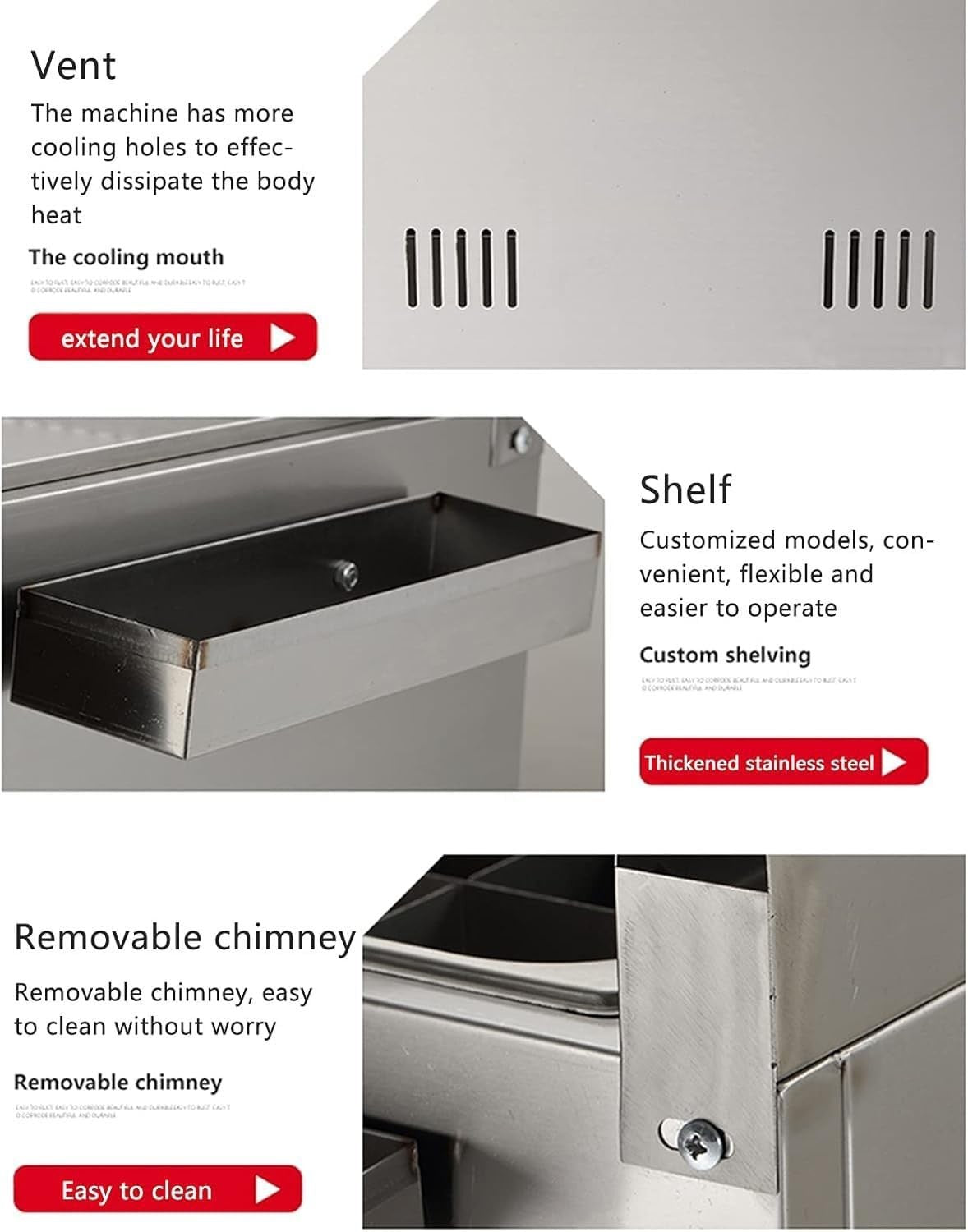 Commercial Double Tank LPG Gas Deep Fryer Stainless Steel Countertop