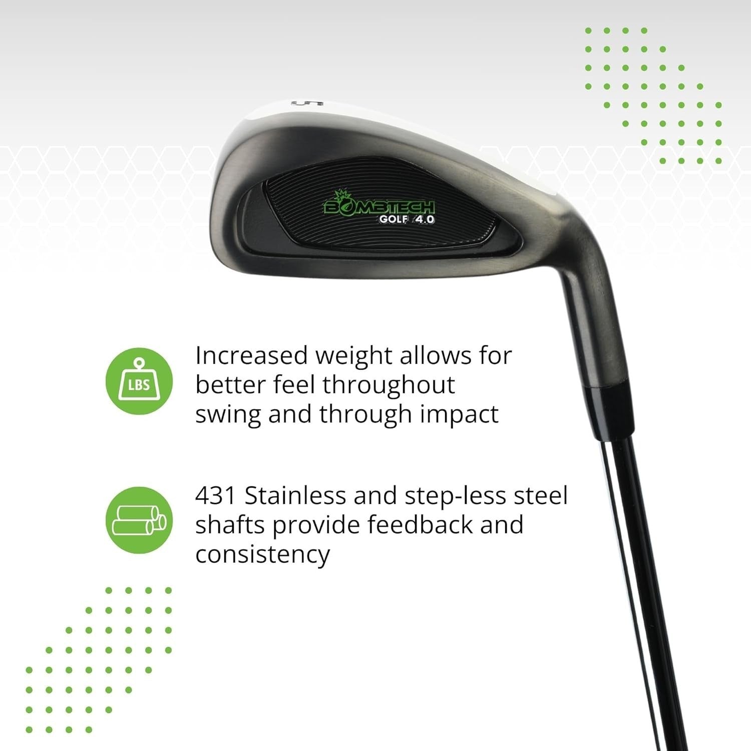 Right Hand Stiff Flex Iron Set 4-PW Steel Shafts Forgiving Distance