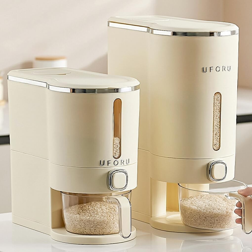 5KG Sealed Rice Dispenser Grain Storage Container Easy Access Bin