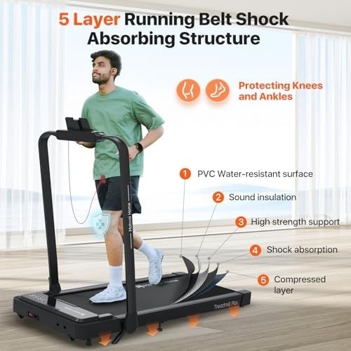 Foldable 3-in-1 Smart Treadmill Walking Pad Home Office 12KM/H 120KG