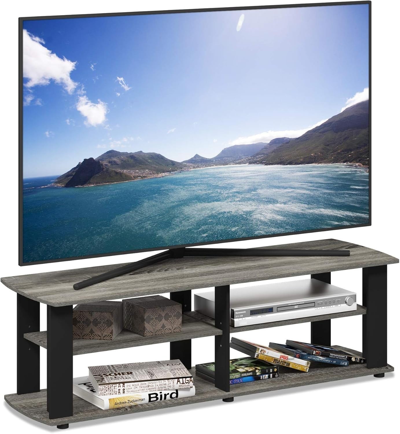 Stylish French Oak TV Stand for TVs up to 49" | Sturdy, Modern, Spacious