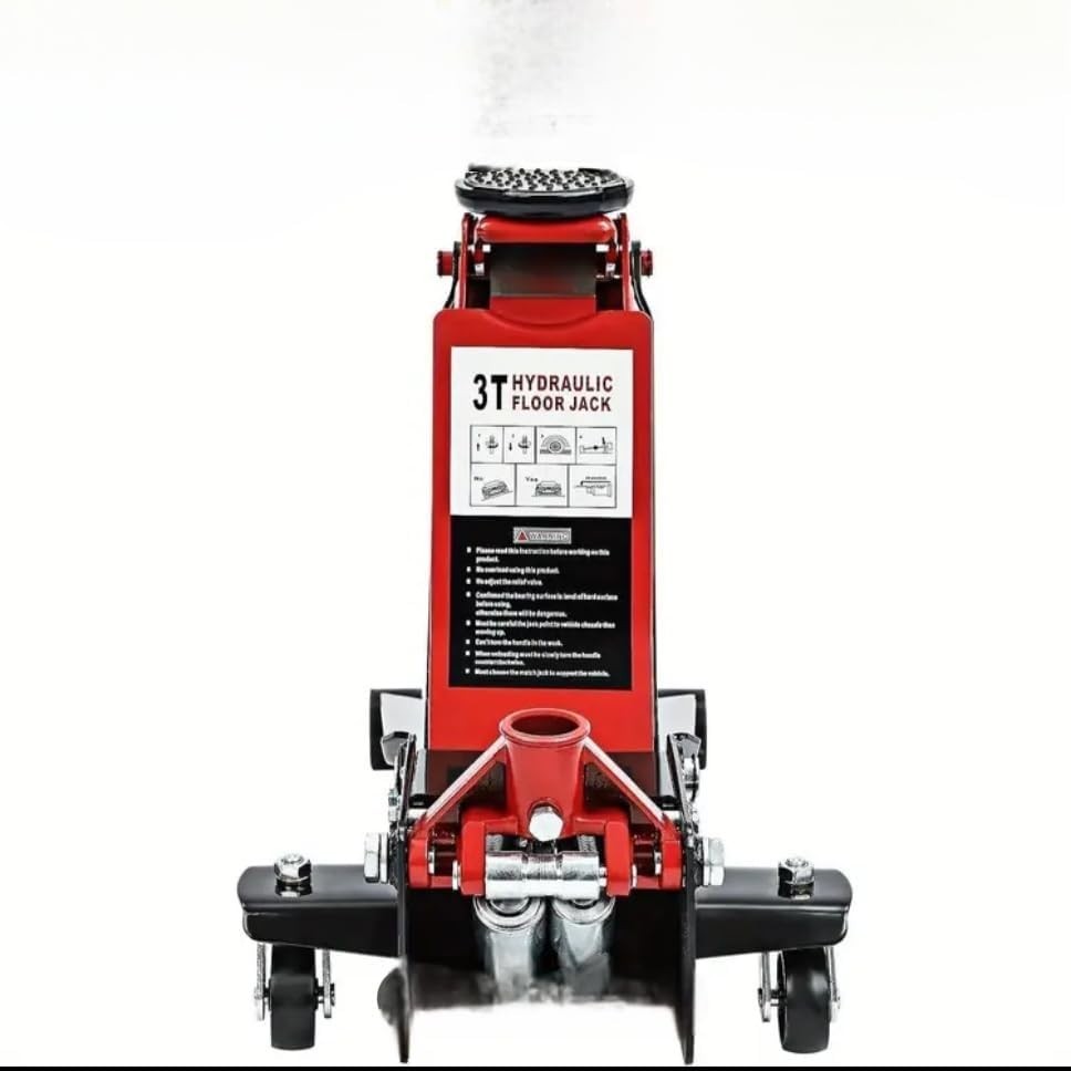 3 Ton Low Profile Hydraulic Trolley Jack Heavy Duty Car Van Lift 150–500mm Red