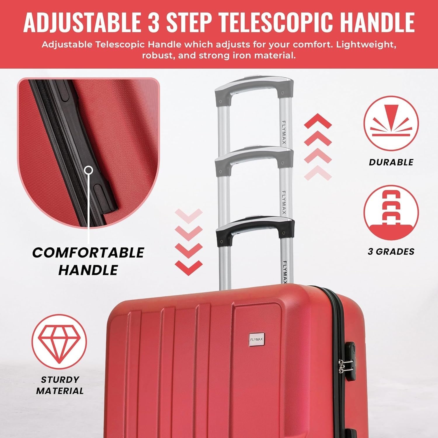 XL Hold Travel Case 32 Inch ABS Hard Shell Ultra Light 4 Wheel Spinner