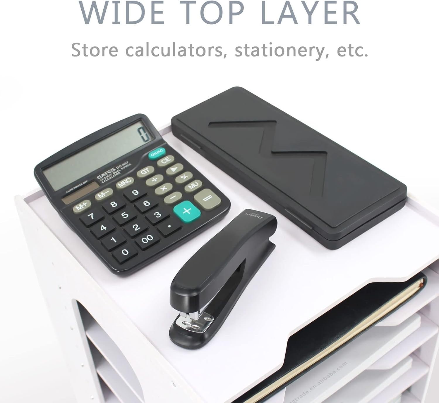 7-Tier Desktop File Organizer with Removable Shelves | A4 Paper Holder