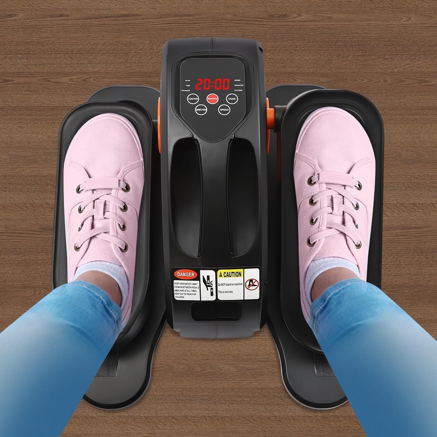Mini Under Desk Elliptical Pedal Exerciser Quiet Electric Seated Leg Trainer