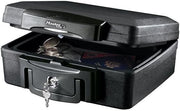 Portable Fireproof Waterproof Security Chest Key Lock Document Safe