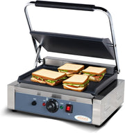 Commercial Panini Press 2200W 34x22cm Grill 50-300℃ Blue