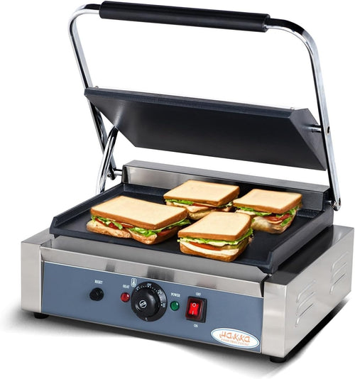 Commercial Panini Press 2200W 34x22cm Grill 50-300℃ Blue