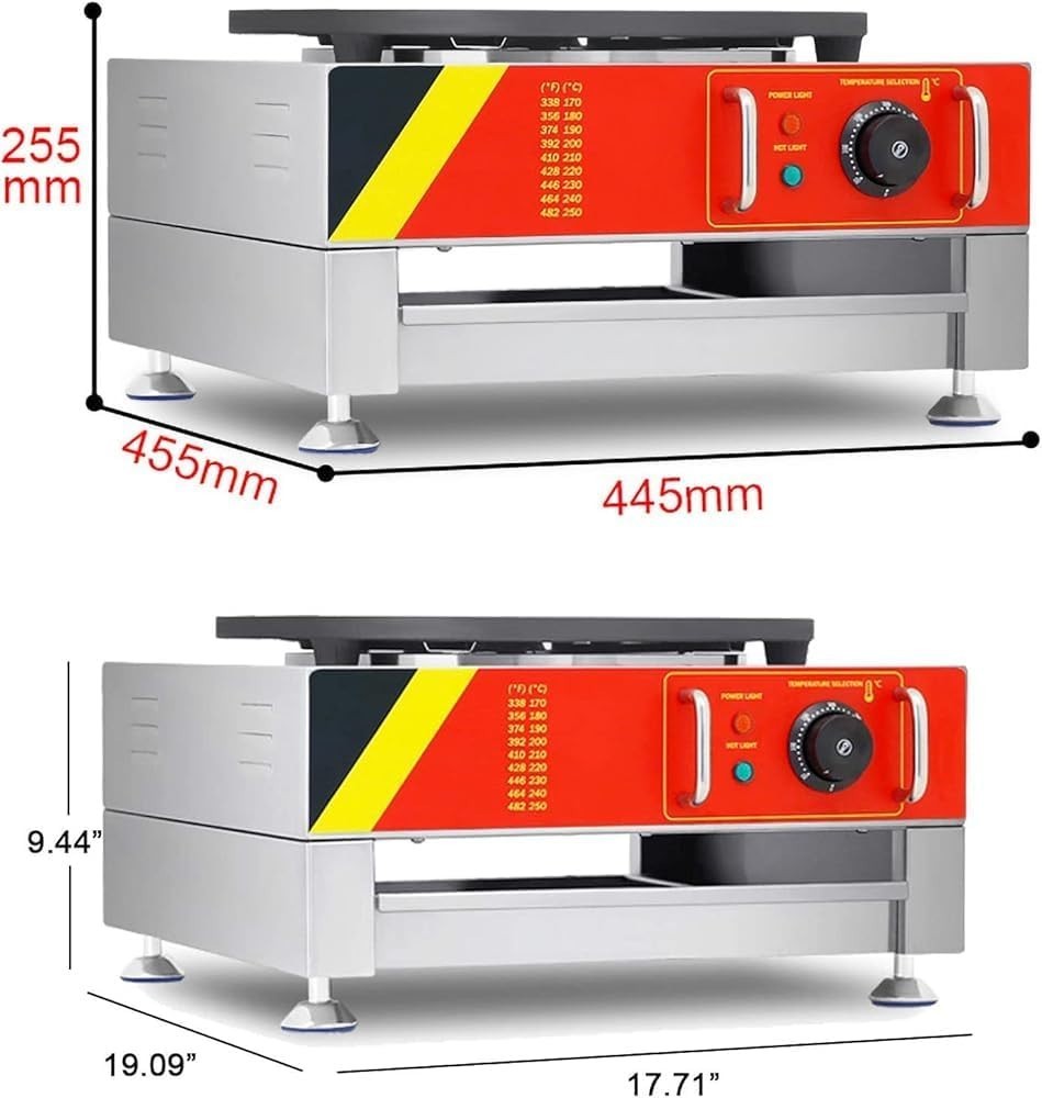 34cm Electric Crepe Maker 3Kw Commercial Non-Stick Pancake Griddle Stainless