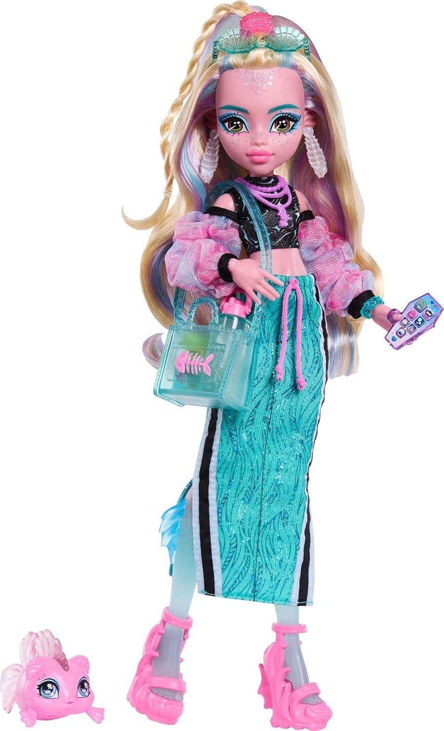 Sporty Fashion Doll with Pet Fish Accessories Trendy Outfit