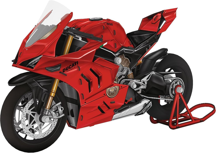 3D Motorbike Puzzle 120pcs – Easy Build Model Kit with Display Size & Tyres