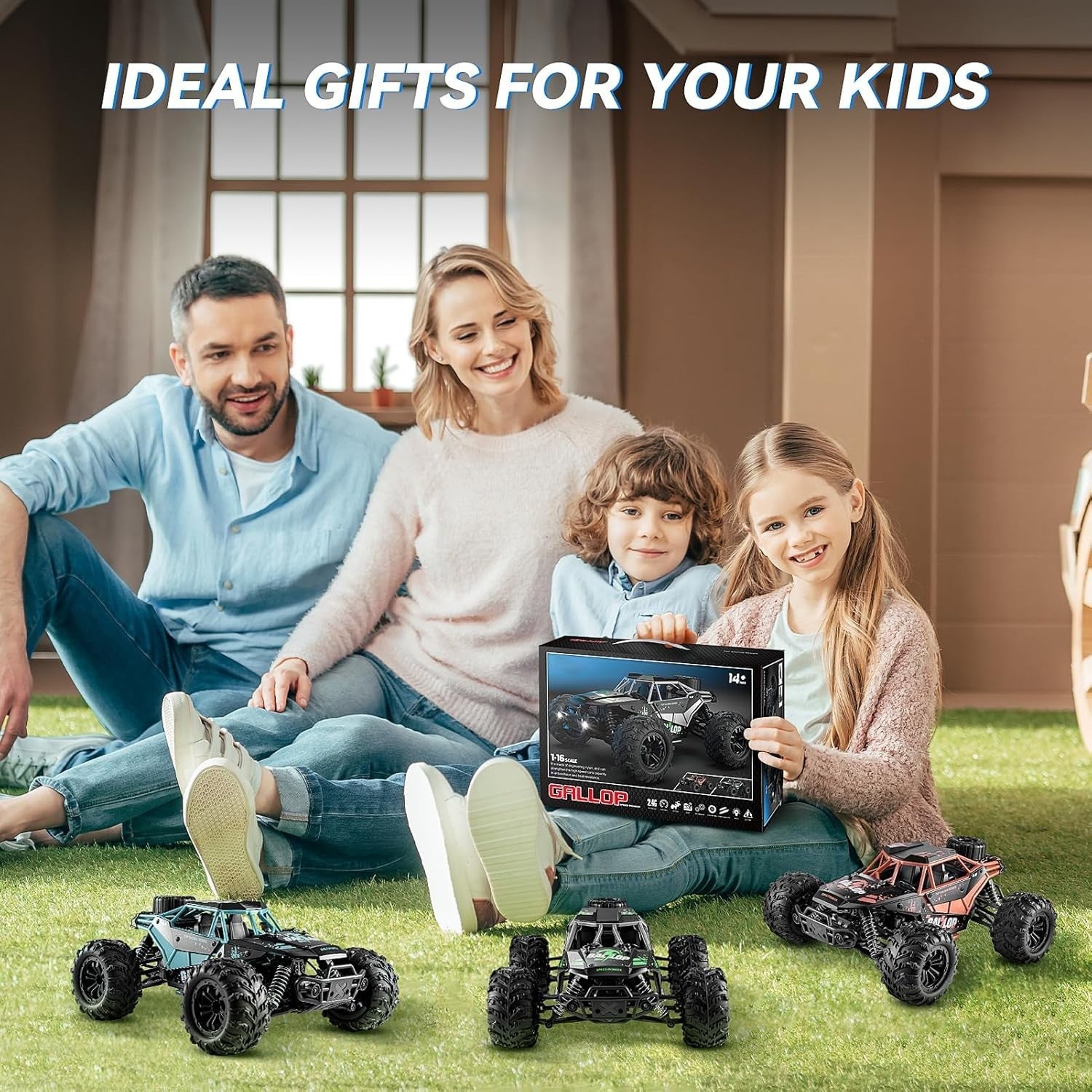 Fast 1:16 RC Truck 4WD 22MPH Off-Road Car Dual Batteries Boys 14+ Gift