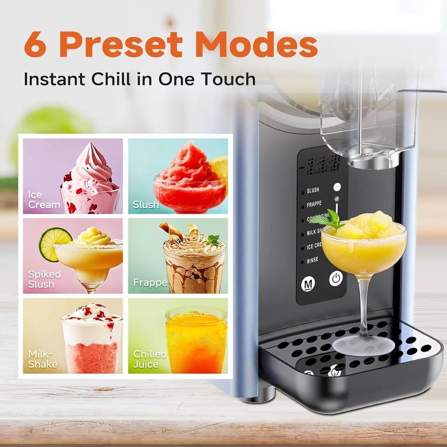 2L Slush Machine No Ice Self Cleaning Frozen Drink Maker 5 Presets