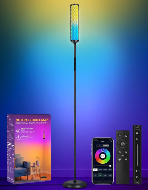 RGB Corner Floor Lamp Smart LED Dimmable App Remote Music