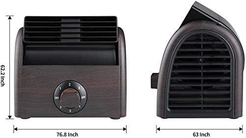 Retro Desk Fan – Vintage Mini Air Circulator Table Cooling Fan Quiet 3Speed Knop