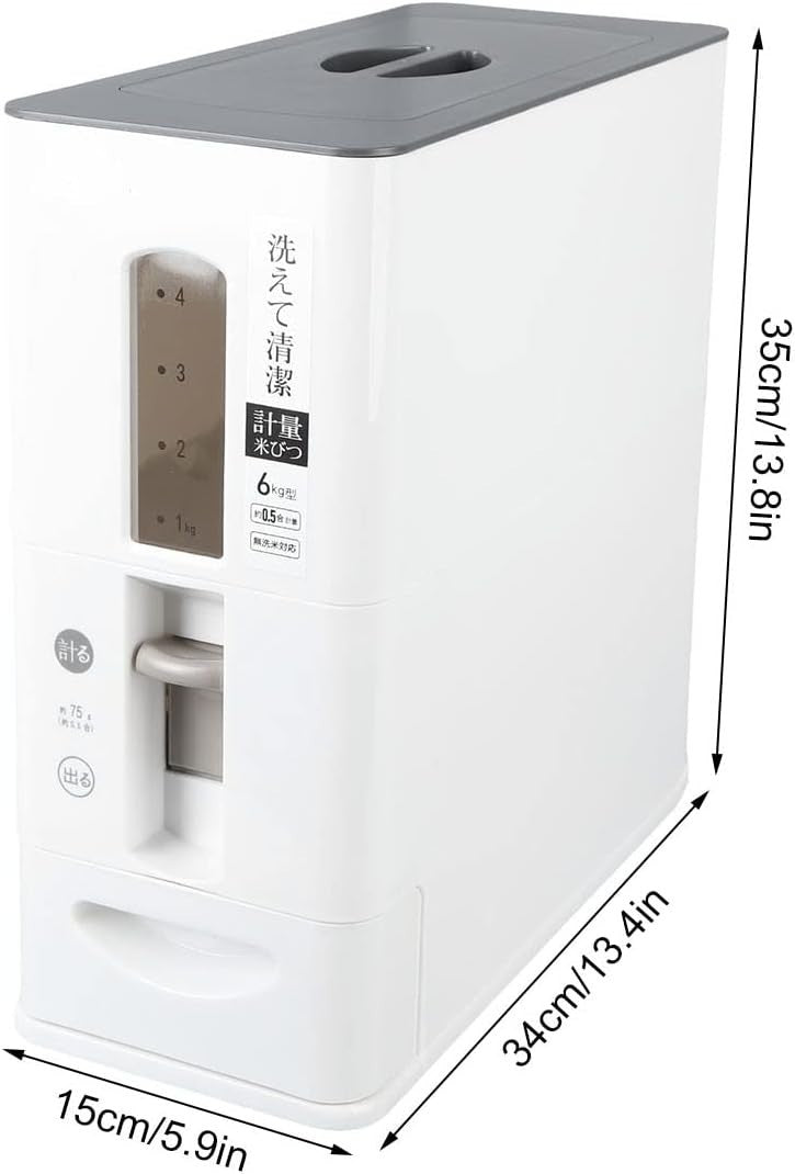 6KG Automatic Rice Dispenser Drawer Type Grain Storage Container