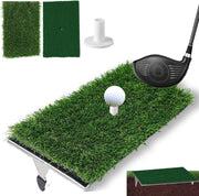 Golf Hitting Mat 2-in-1 Swing Path Trainer 35x23cm