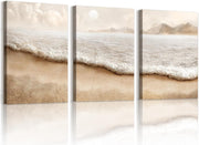 Boho Beach Coastal Wall Art Set of 3 Framed 40x60cm