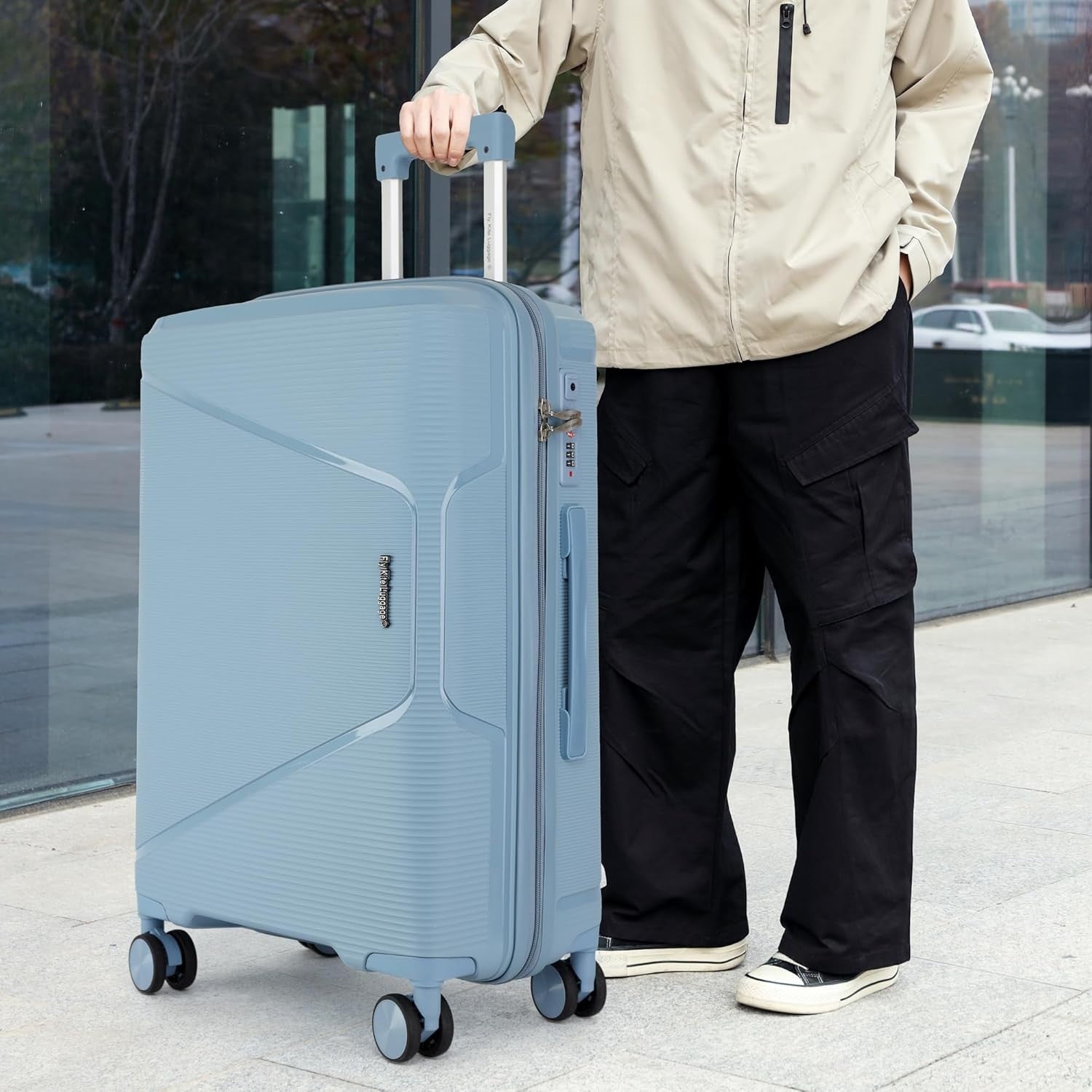 28in Extra Large Polypropylene Luggage TSA Lock 360 Spinner Wheels Hard Case