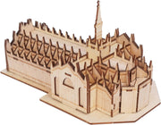 3D Wooden Milan Cathedral Puzzle Model Kit, DIY Architectural Craft Set
