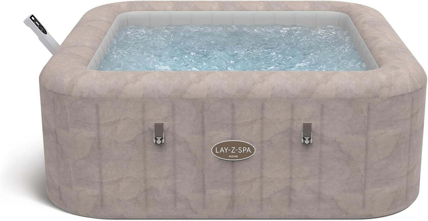 Inflatable Hot Tub Spa 180 Air Jet Smart App Control 4–6 Person Square