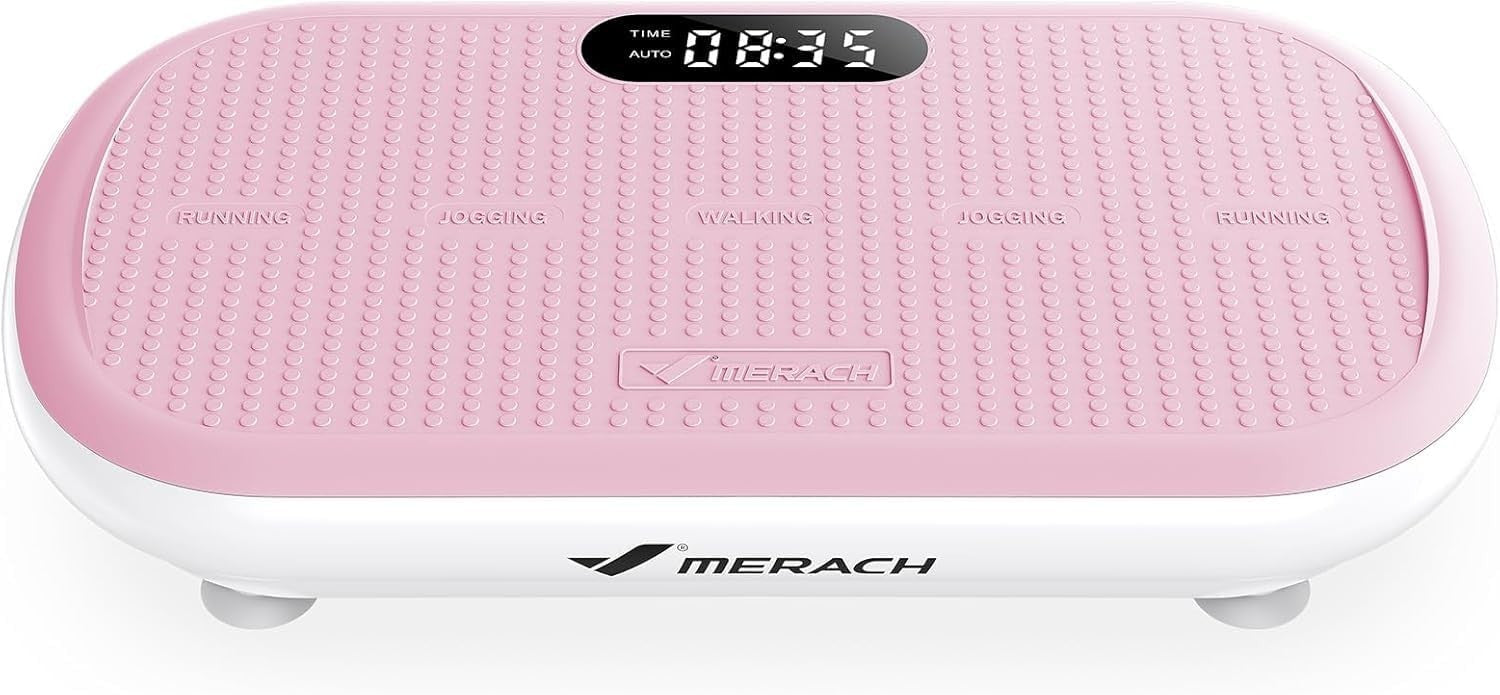 High Power Vibration Plate Fitness Platform 13mm Amplitude 200KG Pink