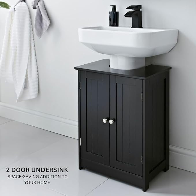 Fizporium 2 Door Undersink Cabinet, Bathroom Vanity Unit Bathroom Storage Cabine