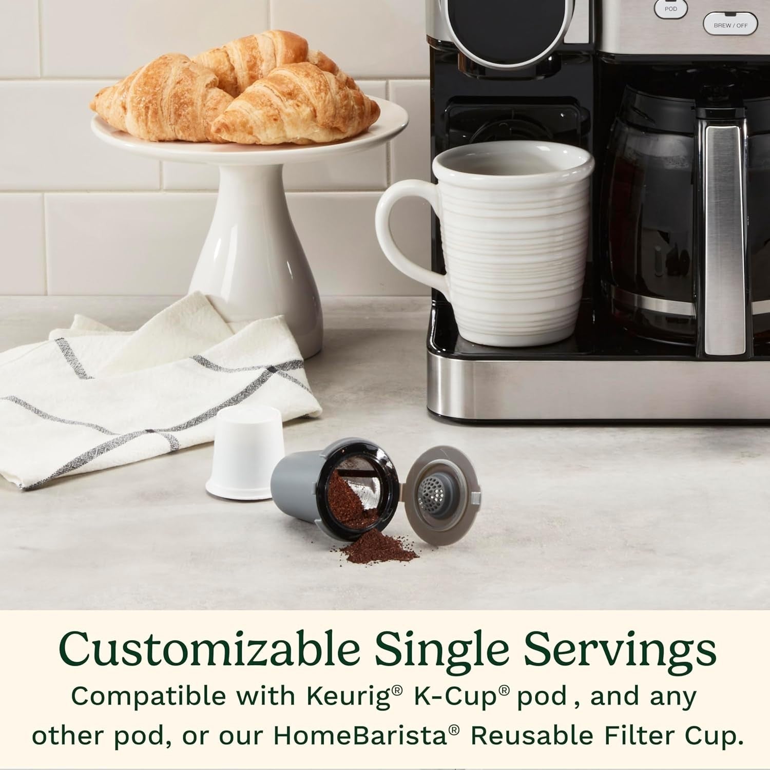 Dual Coffee Maker Hot & Iced 12 Cup Carafe Single-Serve Fast Brew