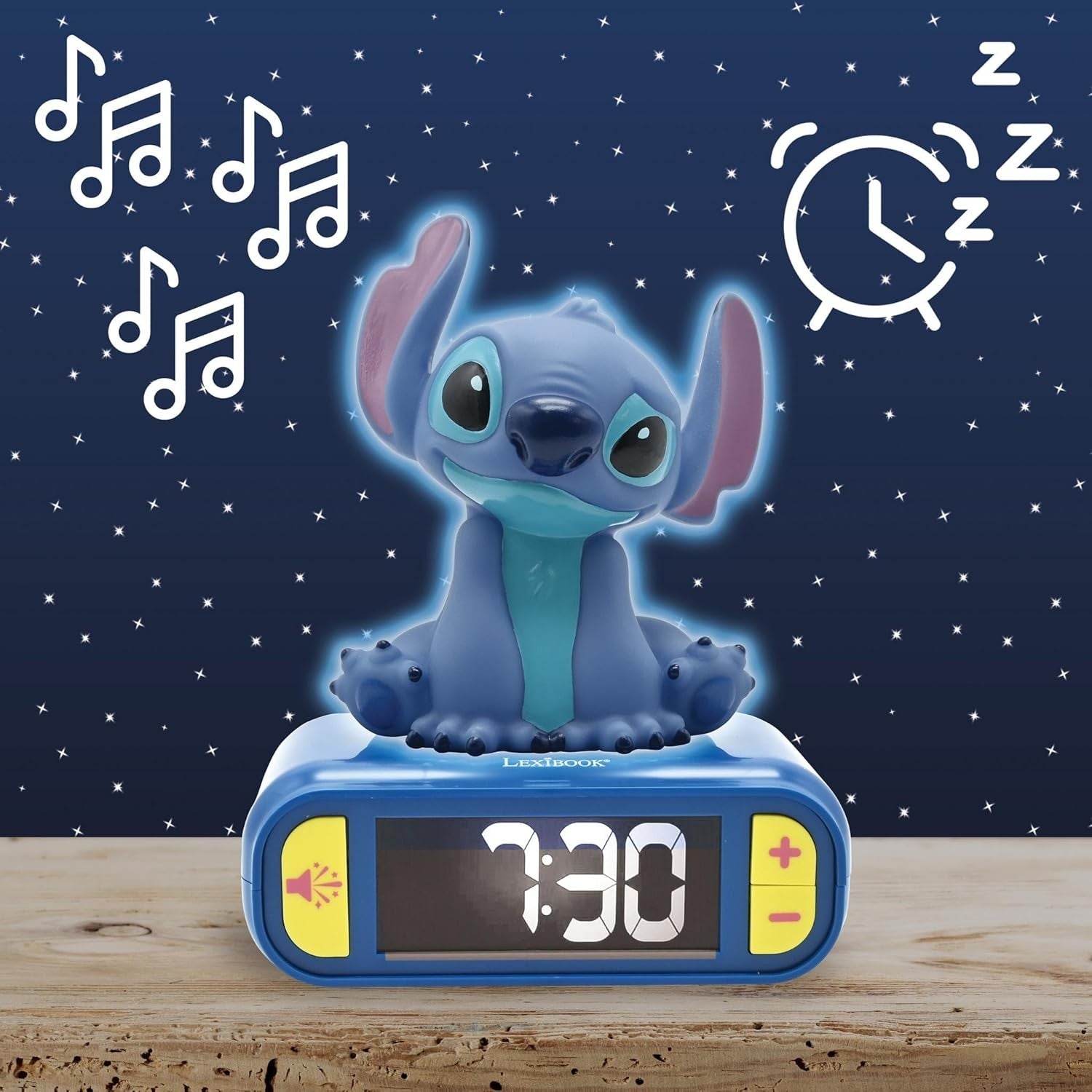 Kids Alarm Clock Night Light LED Display Snooze Cute Bedroom Gift