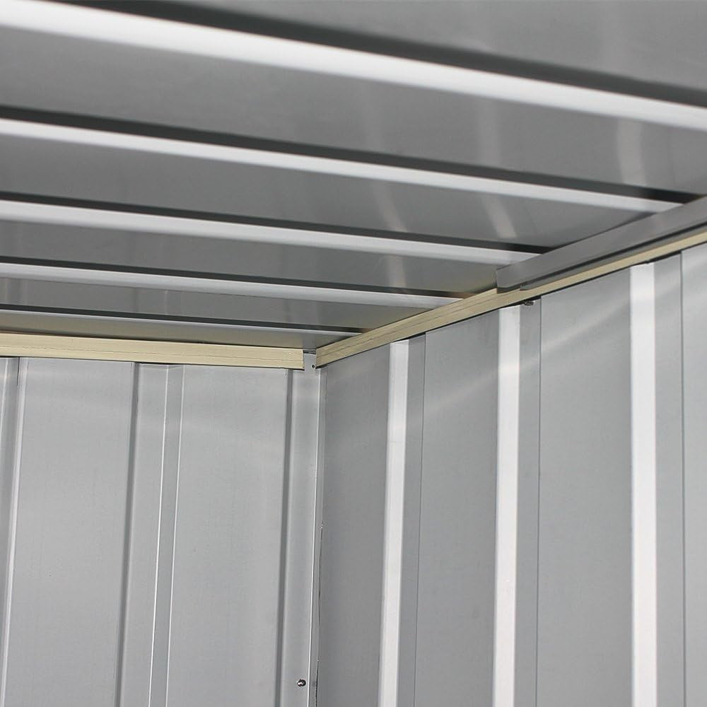 6x4ft Heavy Duty Metal Garden Shed Waterproof Outdoor Storage Lockable House