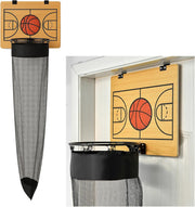 Basketball Hoop Laundry Hamper Over-Door Backboard Large Hanging Basket