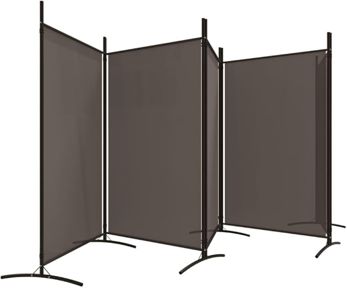 5 Panel Folding Room Divider Anthracite Privacy Screen 433x180cm Fabric