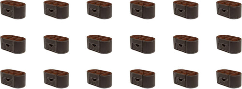 Faux Leather Desk Organiser 6 Compartments Drawer Office Tidy 18-Pack