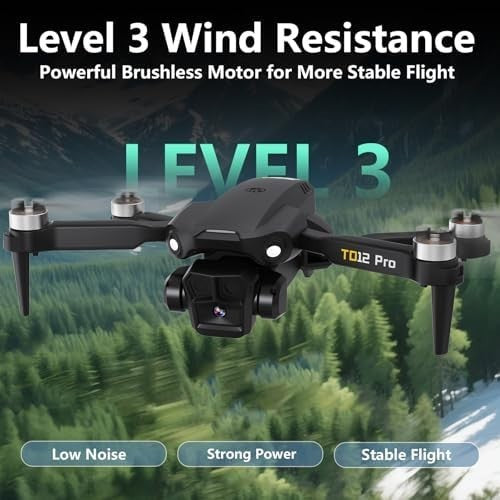 Foldable 4K Camera Drone with Brushless Motor, Optical Flow, 3 Speed Modes