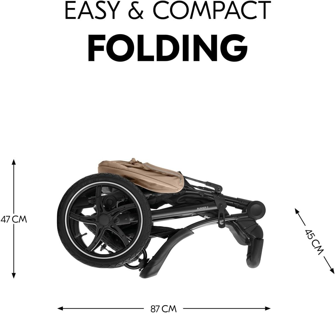 All Terrain Baby Pushchair XL Air Wheels Reclining From Birth 22kg Raincover