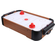 20in Tabletop Air Hockey Game Wooden Battery Powered 2 Player Set