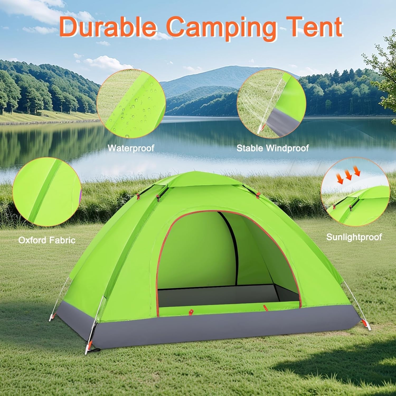 2-3 Man Automatic Pop Camping Tent Waterproof