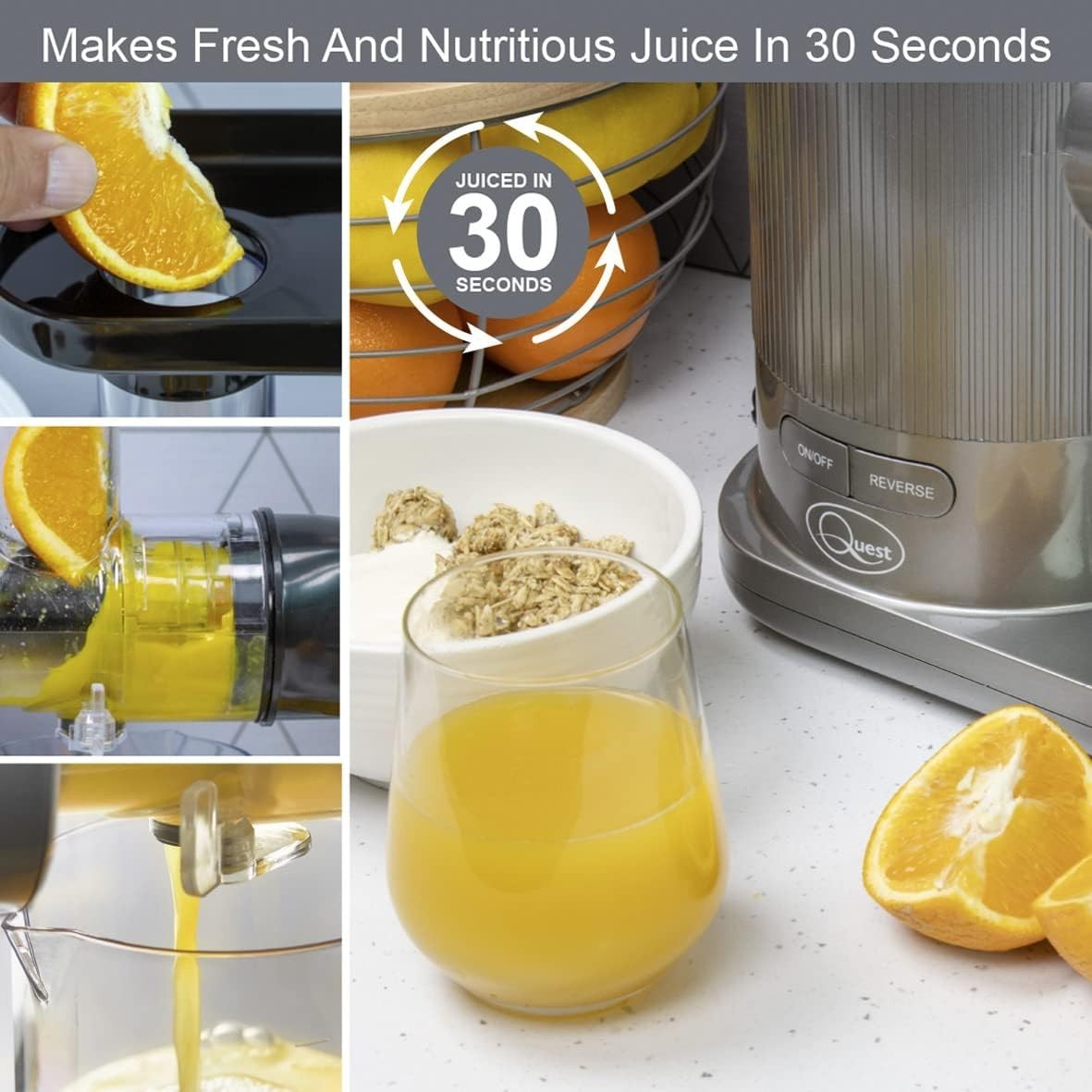 Quiet Cold Press Slow Juicer Masticating 150W High Nutrition Low Noise