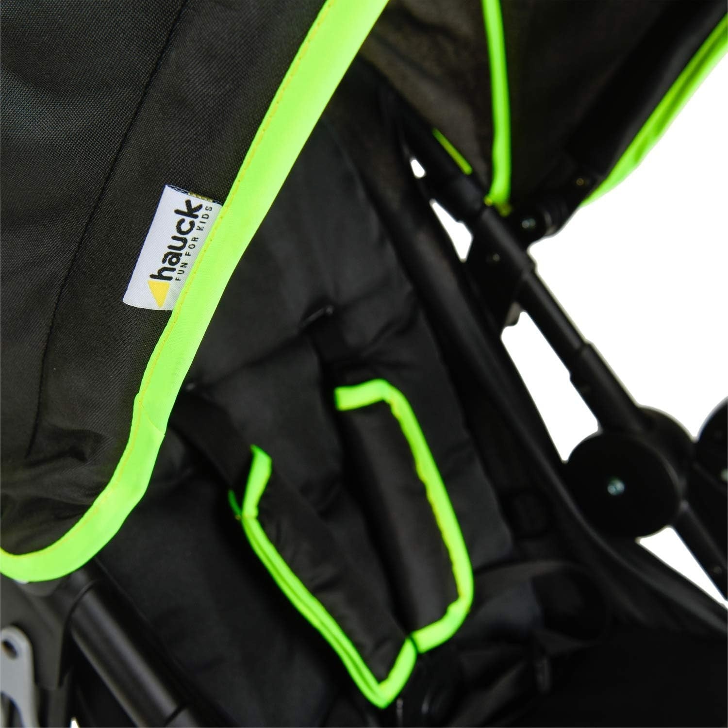 All Terrain Pushchair 3 Wheeler Air Tyre Stroller Reclining Seat Black Yellow