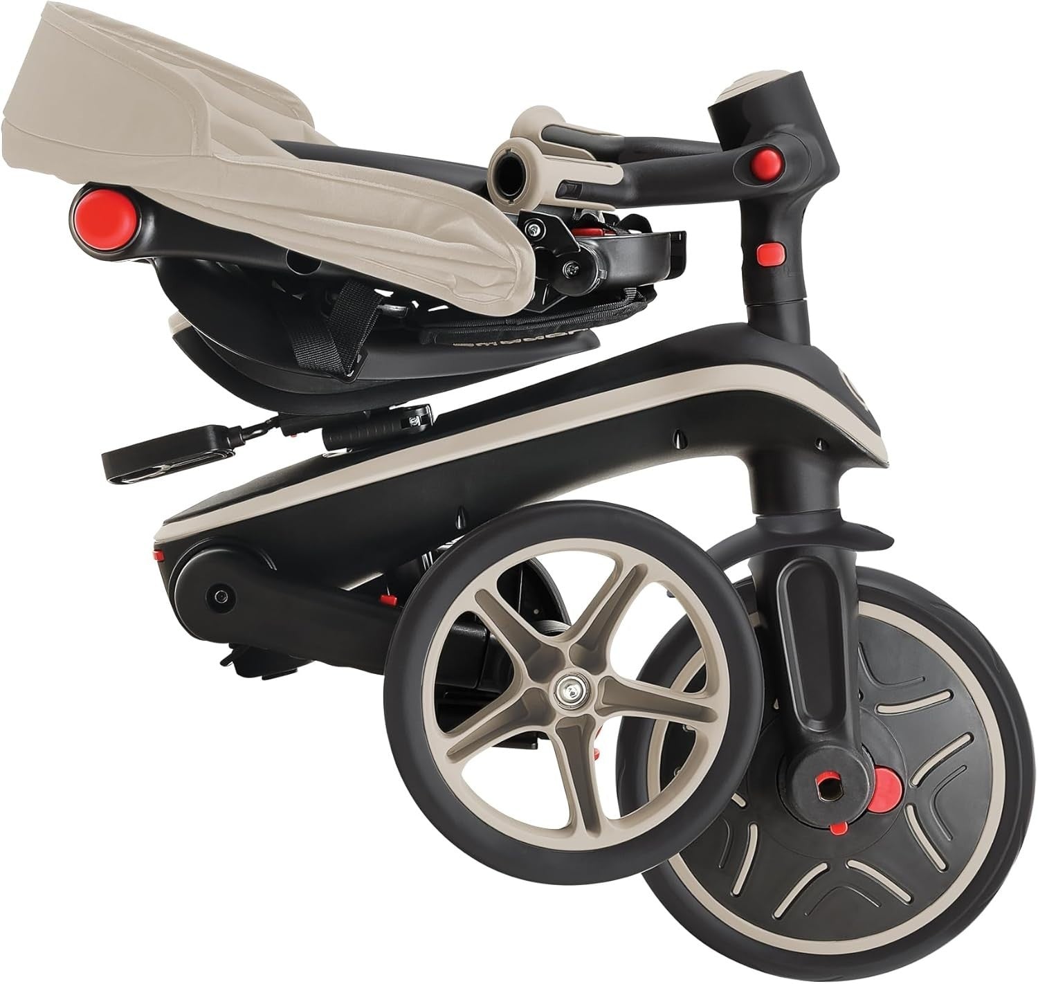 4 in 1 Foldable Trike Balance Bike Kids Ride On Canopy Taupe 1-5Y