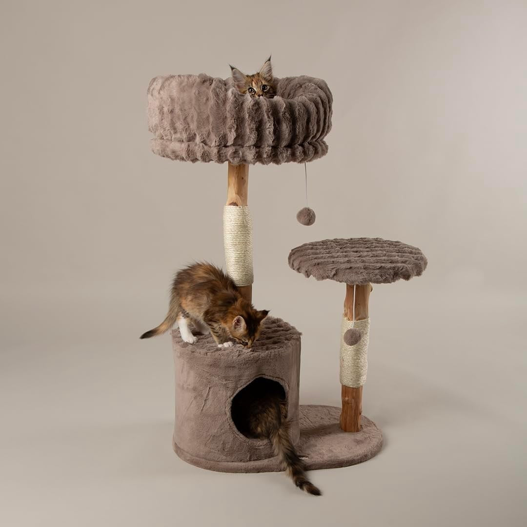 Cat Tree Tower Scratching Post Condo Multi Level Plush Climbing Indoor Cats