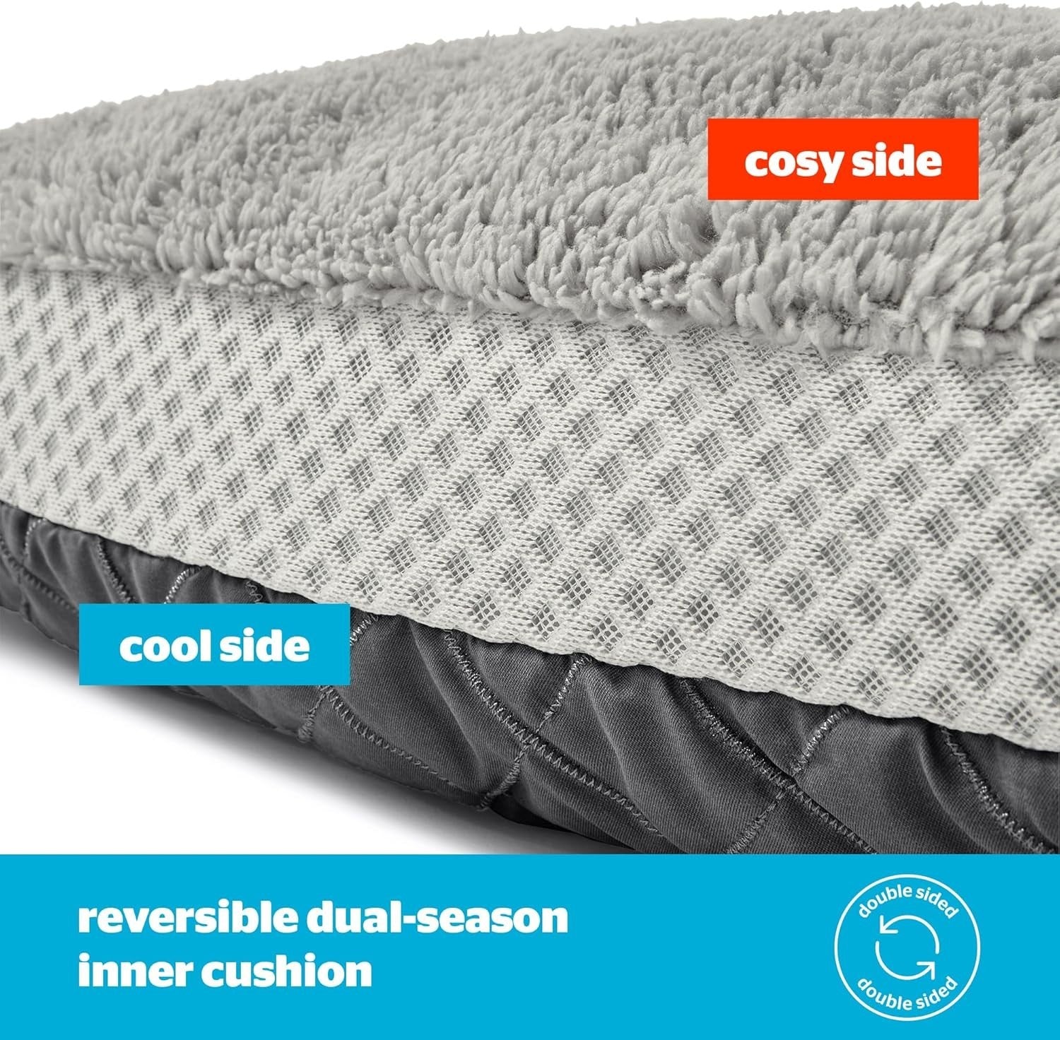 Medium Cooling Dog Bed 75x58cm Breathable Washable Non Slip