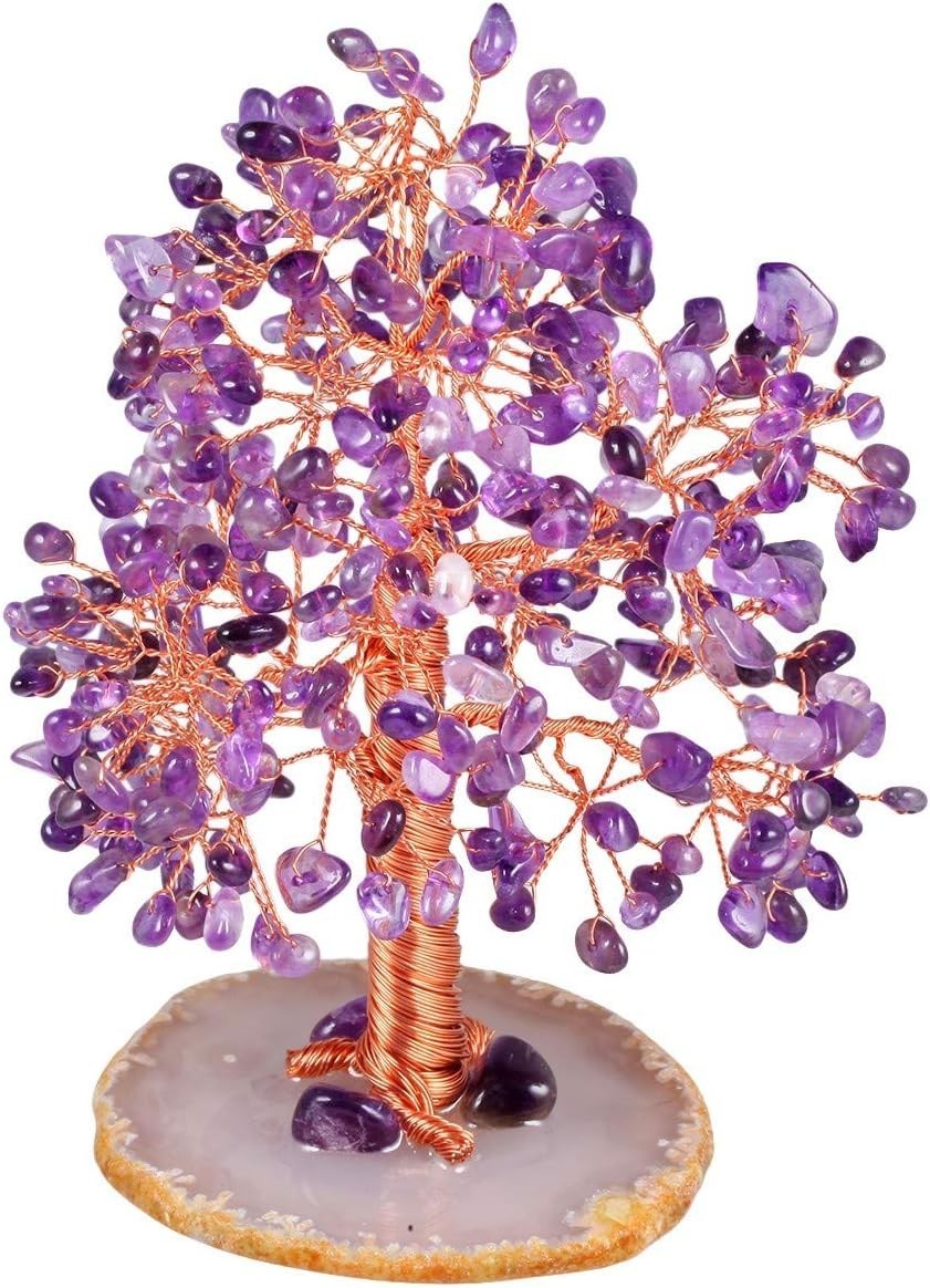 Rose Quartz Crystal Money Tree • Feng Shui Gemstone Decoration