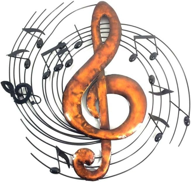 Treble Clef Metal Wall Art 56cm Music Note Sculpture Decor