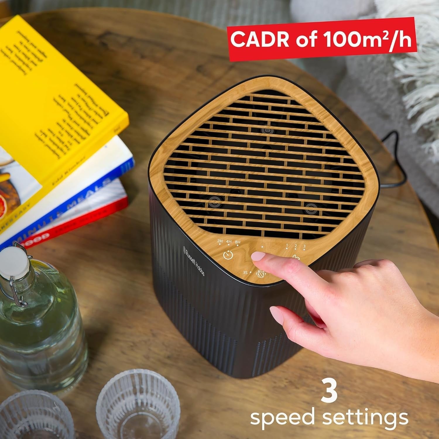 Mini HEPA Air Purifier CADR 100m³/h Bedroom Allergy Odor Aroma