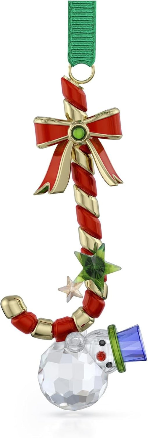 Crystal Candy Cane Ornament • Festive Red & Green Detail • Luxury Decor